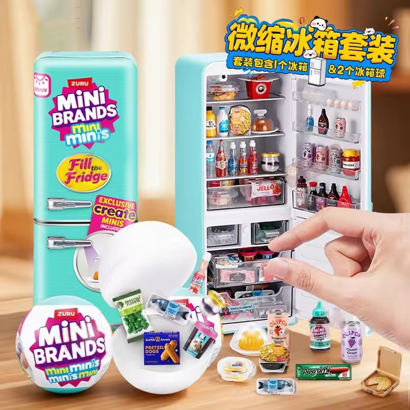 Kitchen Appliances Refrigerators - Set Mainan Kulkas Mini LED Menyala,