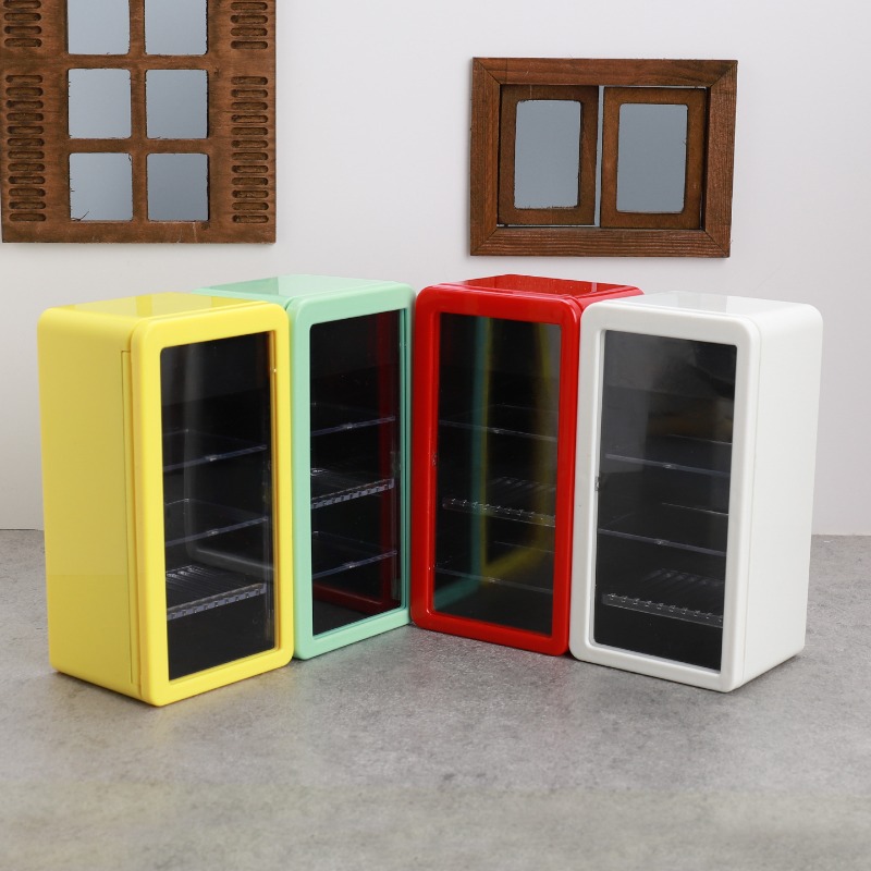 Kitchen Appliances Refrigerators - Model Kulkas Mini Miniatur Simulasi Bercahaya,