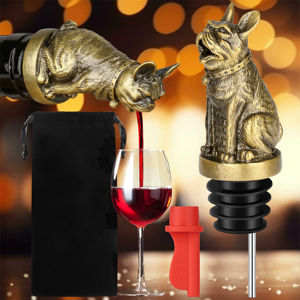Kitchen Appliances Brand - Botol anggur Bulldog Perancis lucu penyumbat